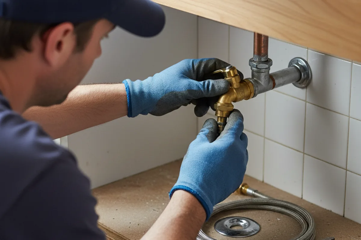 Shutoff valve and fitting work during Faucet and Fixture Repair in Palo Verde
